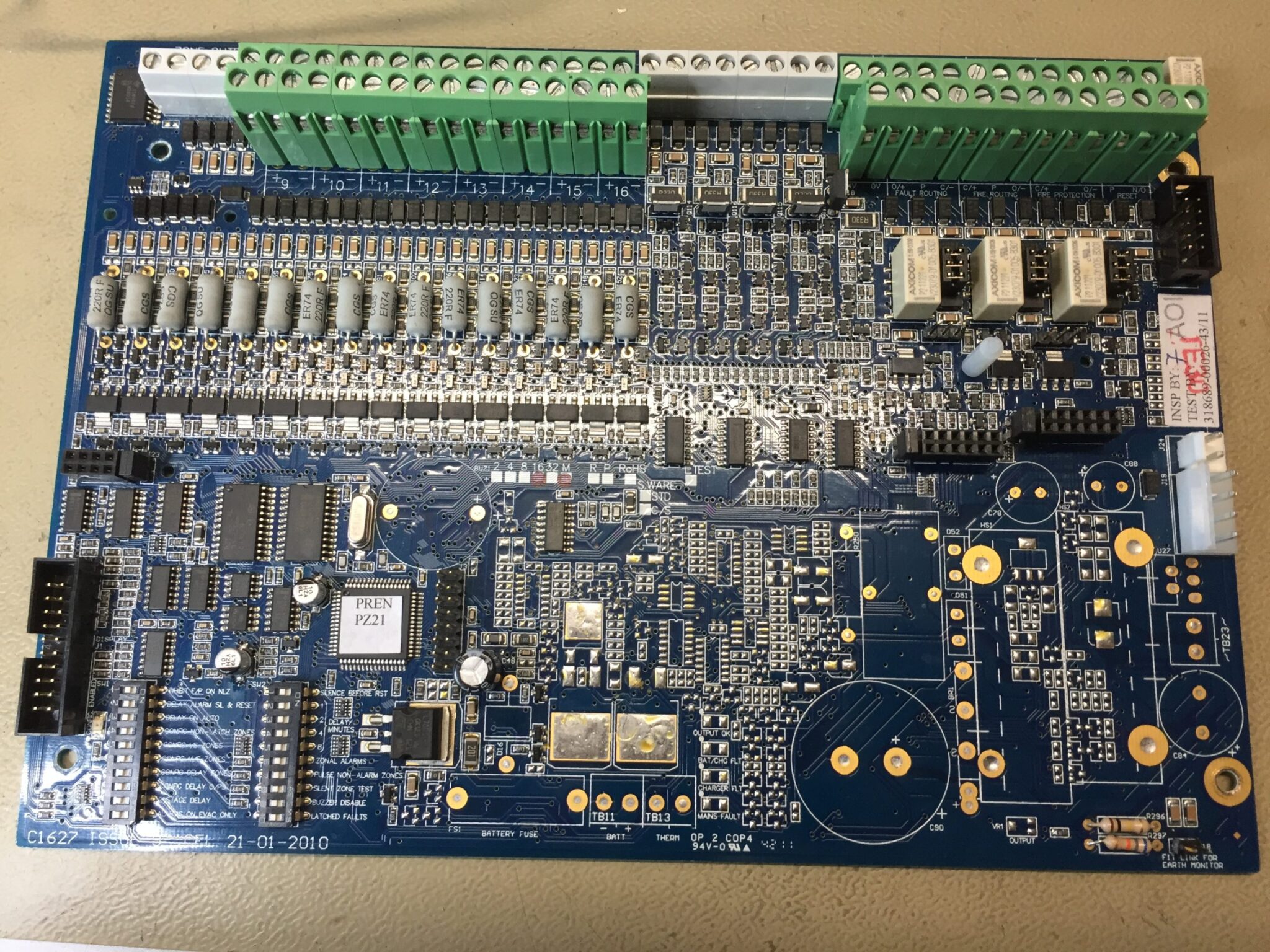 Zone panel motherboard